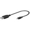 Marchi Vari ICOC MUSB-AAF-002 - Nero - 0,2 Mt. - Ideale per collegare periferiche di storage - Connessioni: USB A femmina > Micro B maschio - Lunghezza: 0,2 mt