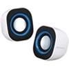 Atlantis P003-C03-W, SoundPower 410 - Bianco - 2,5W x 2 - CASSE MINI PER PC E PORTATILE - USB - Regolatore del volume - Amplificatore integrato - Alimentazione USB - Output: 2.5 W x 2 RMS - Dimension (WxHxD): 72x82x75mm - Confezione 2 Speakers.