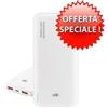 Marchi Vari Power bank P203 10000 mAh Type-c PD fast charge. Colore white. - 2 uscite USB + 1 uscita Type-c PD fast charge. - Input: Micro/Type-C: 5V-2A / 9V-2A - Output Type-C: 5V-3A / 9V-2A / 12V-1.5A - Output USB 1: 5V-3A / 9V-2A / 12V-1.5A - Output …