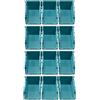 Navaris Contenitori Impilabili e Pannello Porta Attrezzi da Parete - Set di 12 Organizer Portautensili Minuteria e 4 Binario - Porta Utensili Modulari per Parete Attrezzata Officina Garage