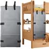 GOMETY Copertura per letto a castello, 600D Oxford, protezione da cadute per letto a soppalco, pieghevole, con fibbie regolabili, per evitare che i bambini si arrampicino sulle scale