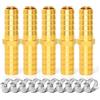 TAILONZ PNEUMATICI Raccordo 10mm spinato x 10mm spaccato in ottone Raccordi a barra per tubi flessibili Mender Joiner (confezione da 5)