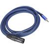 Plyisty Cavo XLR Maschio a Maschio, Cavo Microfono Jack XLR da 3,5 Mm 1/8 Pollici, Cavo Audio di Interconnessione Segnale Bilanciato, per Telefoni, Computer Ecc(JD6044-2m)