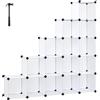SONGMICS Scarpiera Componibile, Scaffale a 16 Cubi Modulari, Guardaroba, Recinto per Animali Domestici, Camera da Letto Cabina Armadio Ingresso, 31 x 123 x 123 cm, Bianco LPC44L