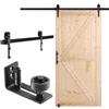 VEVOR Kit Ferramenta per Porta della Stalla 812,8 x 2133,6 mm Set Porta della Stalla Silenziosa, Cancello Scorrevole in Legno e Vetro, Guida a Pavimento 8 in 1, Maniglia della Porta, per Soggiorno