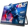 Does not apply Monitor Da Gioco Portatile Da 24" 120HZ FHD 180 ° Secondo Schermo Esterno Regol