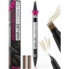 iMethod Matita per sopracciglia - Eyebrow Pencil 2 in 1 - Matita per sopracciglia a doppia estremità con applicatore a 4 micro-punte a forchetta e punta precisa del pennello per creare sopracciglia