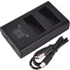 MYCANDY DSTE Caricatore doppio USB con display LCD Compatibile per LP-E8 e Canon EOS 550D 600D 650D 700D Kiss X4 Kiss X5 Kiss X6i X7i Rebel T2i T3i T4i T5i Digital Fotocamera