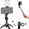 NEEWER BASICS Treppiede Selfie Stick Magnetico Compatibile con Magsafe iPhone Samsung Android, Tripode Cellulare da Tavolo Estensibile Portatile con Telecomando Rimovibile per Foto Video, PA985 Nero