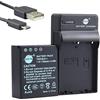 DSTE BLH-1 Li-Ion Batteria Tuta e Caricatore Micro USB per Olympus EM1 Mark II