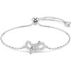 Swarovski Braccialetto Lifelong, Pavé, Fiocco, Bianco, Placcato rodio