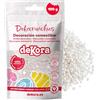 dekora - Dekocrunchies cocco 100g, Zuccherini Decorativi per dolci, Sprinkles per Torte croccanti e dal sapore intenso, Perle di Zucchero commestibili per decorare torte, biscotti, cupcake e dessert