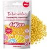 dekora - Dekocrunchies vaniglia 100g, Zuccherini Decorativi per dolci, Sprinkles per Torte croccanti e dal sapore intenso, Perle di Zucchero commestibili per decorare torte, biscotti e cupcake