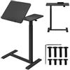 Maclean Scrivania per computer portatile regolabile in altezza 755 - 1108 mm, inclinabile fino a 60°, portatile con ruote, portata fino a 30 kg, ergonomica e stabile, per ufficio e ufficio (nero)