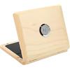 Dilwe Custodia per Ance, Supporto per Custodia per Clarinetto per Sassofono in Legno Massello a 5 Ance con Igrometro Accessori per la Conservazione Dell'ancia per Sax(Colore del legno)