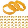 lasuroa 32pz Fermi per Freni da Sci, Fermi per Fascette per Freni da Snowboard Fascia in Gomma per Freni per Snowboard Accessori per Sport Invernali All'Aperto (Giallo)