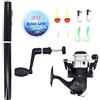 ShawFly Penna a forma di canna da pesca Mulinello Combo Set Mini Telescopico Portatile Pocket Pen Canna da Pesca Pole 25m Lenza da pesca Esche da pesca Kit & Accessori