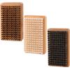 lasuroa Kit di 3 Spazzole per Cera da Snowboard, 12x7x3,5cm Set di Spazzole per Cera da Sci Inclusa Spazzola in Nylon/Ottone/Crine di Cavallo Accessori per la Pulizia per Snowboard