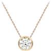CARISSIMA Collana da Donna in Oro Rosa 9 ct con Pendente Scorrevole in Zirconi Cubici di 6,7 mm Regolabile, Lunghezza 41 cm/16 Pollici - 46 cm/18 Pollici
