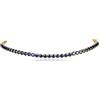 ZAVANA Collana Choker Tennis da Donna in Ottone Placcato Oro con Pietre Blu - Girocollo Elegante Blu Scintillante