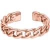 Purelei Anello Forte - Anello regolabile in acciaio inossidabile con maglie collegate, impermeabile - Placcato oro 14K, placcato oro rosa 18K o color argento, Justerbar, Acciaio inossidabile, Non