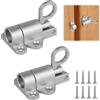 AOOSU Molla Automatica Gradi Chiavistell, 2pz Chiusura a Bullone with Screws, Serratura Scorrevole, per Porte Scorrevoli, Bagni, Legno Giardino, Finestre, Fienili, Cucine (Argento)