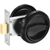 PATIKIL Rotondo Incassato Porta Chiusura, Inox Acciaio 304 Nascosto Incassato Tazza Porta Maniglia Mobili Pomelli Chiusura Manopola per Riservatezza Tasca Porta Armadietti, Nero