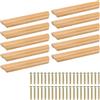 QUARKZMAN 10pz Maniglie per Cassetti Passo Foro 160mm/6.3 Colore Legno