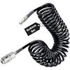 LNSYSNS Tubo Compressore Aria 9m PU Nero Ø 4x6mm Raccordo 1/4 Europeo | Diametro Interno 4mm ed Esterno 6mm, Raccordo Rapido 1/4, Max 10 Bar, -20°C a 60°C, Anti-Usura, per Compressori