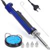 WEP 929D-V 2 IN 1 Saldatore Dissaldatore Aspira Stagno Elettrico con 5 Ugelli 0,8/1,0/1,2/1,5 mm Kit di strumenti per saldatura con pompa dissaldante integrata, supporto per saldatore, spugna(EU)