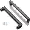 SYDARSYN 2 Pezzi Maniglie per Mobili da Cucina 192mm - Maniglia per Mobile in Acciaio Inox Nero Quadrato Maniglie per Guardaroba Porte Cassetti Armadio