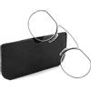 KoKoBin Occhiali da Lettura Rotonda Nose Clip Mini portatile da uomo e da donna con custodia per occhiali (Rosso, 2.5, Diottria)