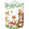 HUUMONSS Grande Cesta Porta Biancheria Simpatici Animali della Giungla Pieghevole Cestini Portaoggetti Giocattoli Vestiti per Bambino Cesta Indumenti Sporchi per Bagno,Orso,63L