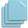 NICAPA Set di 3 tappetini da taglio per Silhouette Cameo 4/3/2/1 (Light-Grip, 30,5 x 30,5 cm) adesivi e adesivi antiscivolo flessibili a quadretti, blu