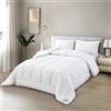 NORA HOME Piumone King Size Invernale 280x240. Antiacaro Antibatterico Fibra 3D. Livello Termico Molto Elevato 4.5/5. Piumino Caldo 400 gr/m² Bianco - OSLO.