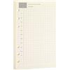 Harphia Riempimento per taccuino a spirale, riempimento per agenda quotidiana, 6 fori, per Filofax, formato personale 9,5 x 17,2 cm, design diario con tabella oraria e riepilogo, 45 fogli per confezione