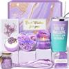 YTACREA Regalo Donna Compleanno, 11 Set Spa per Donna, Cesto Coccole Originale Utile, Regali Compleanno per Amica Moglie Migliore Futura Sposa Mamma, Natale, Festa della Mamma, San Valentino, Viola