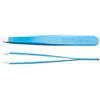 nippes Solingen Pinzette con punta dritta, in acciaio inox antiruggine, 9,5 cm, blu, pinzette per sopracciglia, pinzette a punta, per una depilazione precisa, Made in Germany