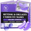 BLOOMORA Patch Occhi con al Retinolo e Collagene (20 paia), Maschera Occhi con Niacinamide e Acido Ialuronico, Eye Patch Occhiaie e Borse, Maschera Occhiaie Rinfrescante e Lenitiva, per Donna e Uomo