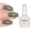 Firedeep 10ml Senza Hema Gel Jelly Verde Trasparente Verde Everglade Smalto Unghie Semipermanente Soak Off Cura UV LED per Fai da Te Estetista Donne Ragazze