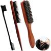 WADY Spazzola Setole Cinghiale,Spazzola per Coda Tirata,3Pcs Spazzola per Capelli Spazzola Setole di Cinghiale Spazzola con Setole di Cinghiale Spazzola Capelli Setole Cinghiale Morbide Setole Naturali