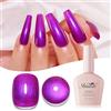 Imtiti Imitati Smalto Semipermanente Glitter Rosa Viola Perla Iride UV LED Soak Off Gel Unghie Naturale Nail Polish Per Domestico 10ML