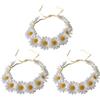 Bamboopack 3 pz Boho Girasole Fascia Moda Fiore Corona Capelli Corona Hippies Daisy Copricapo