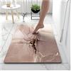 Ergocar Tappeti Bagno Super Assorbenti, Tappetino Da Cucina Antiscivolo, Resistente All'usura Morbido Tappetino da Bagno, per Bagno, Cucina, Camera da Letto(Pattern di Marmo)