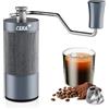 CERA+ macina caffè manuale, professionale, piccolo macinino caffè, con 90 impostazioni regolabili, macinacaffè a 10 stelle aggiornato per French Press, versamento