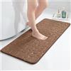 Chakme Tappetino da bagno in memory foam - Tappetino da bagno assorbente - Tappetino decorativo per bagno - Tappetino antiscivolo per bagno e soggiorno - 60 x 120 cm - Marrone