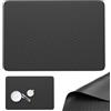 PWGHWG Coprifornelli in silicone, 76 × 53 cm, copertura per piano cottura elettrico, antigraffio, resistente al calore, tappetino antigoccia per bancone della cucina (nero)