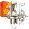 SEALIGHT H4 LED Lampadina 52000LM 6500K Bianco Freddo con Ventola di Raffreddamento per Motociclette e Auto, può Essere Utilizzato Come Abbagliante e Anabbagliante, Plug-N-Play, Confezione da 2