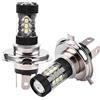 Kuuleyn Lampadine fendinebbia per auto, H4 12V-24V 80W Lampadine fendinebbia a LED ad alta potenza per auto (2 pezzi)