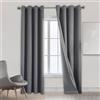 Sekey Tenda oscurante per soggiorno, 1 pezzo, larghezza 140 x altezza 145 cm, opaca, occhielli per appenderla
